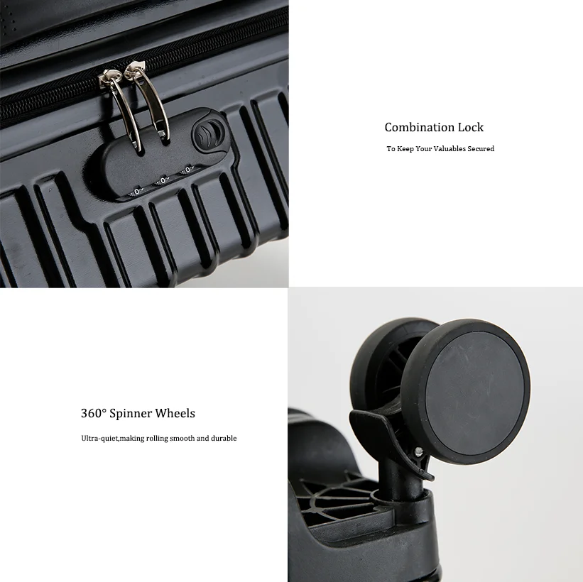 20 Inch Pull Up White Woman Travel Customised Cabin Size Suitcase Set