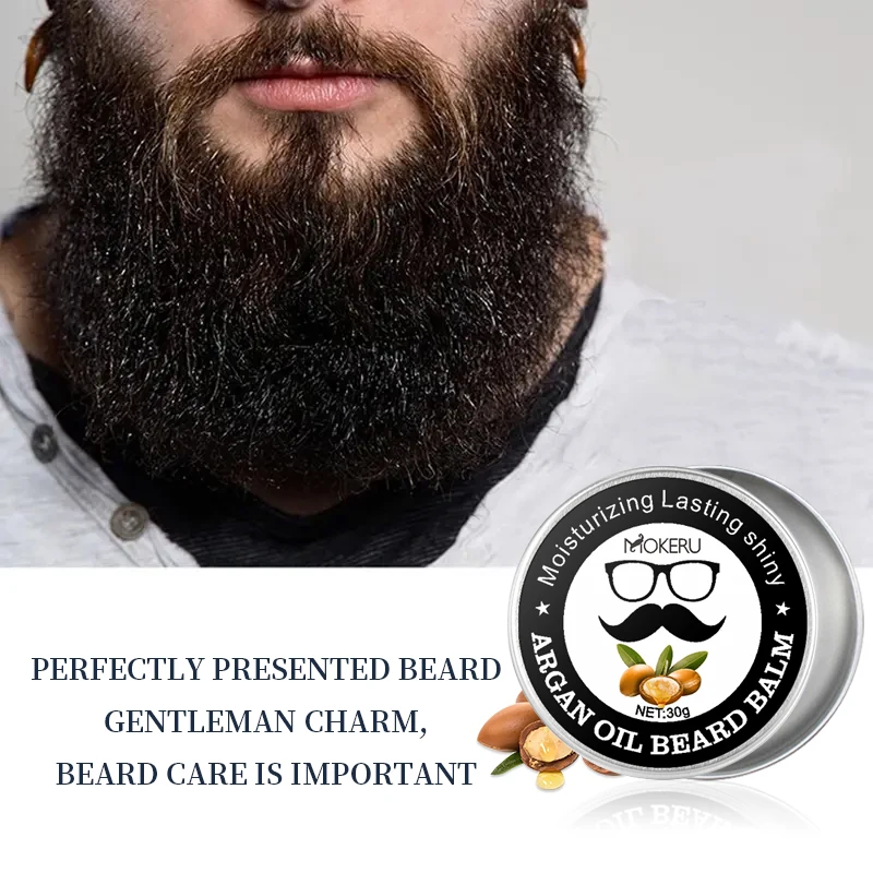 Mokeru 30g New Product Natural Organic Beard Oil Matte Private Label Beard Cream Blam For Men