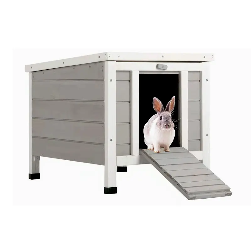 Cat House Outdoors Weatherproof Rabbit House  Log Small Pet House and Habitat