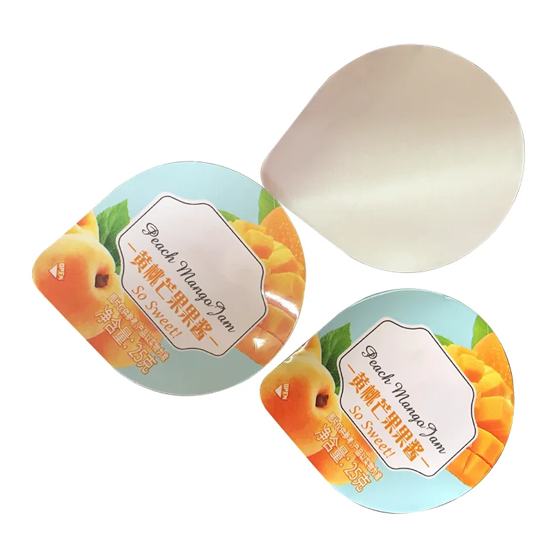 Yasonpack Die Cut Aluminum Yogurt Die Cut Fruit Juice Aluminum  Ayran Die Cut Lidding / Embossed Die Lids