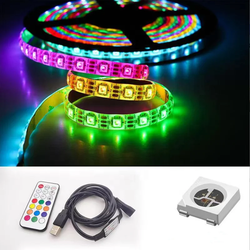 Biumart Modern Wholesale Lamp Remote Control Magic Color Set 5050 5V 30W RGB Belt Strip Lights For Esports Chair Decoration