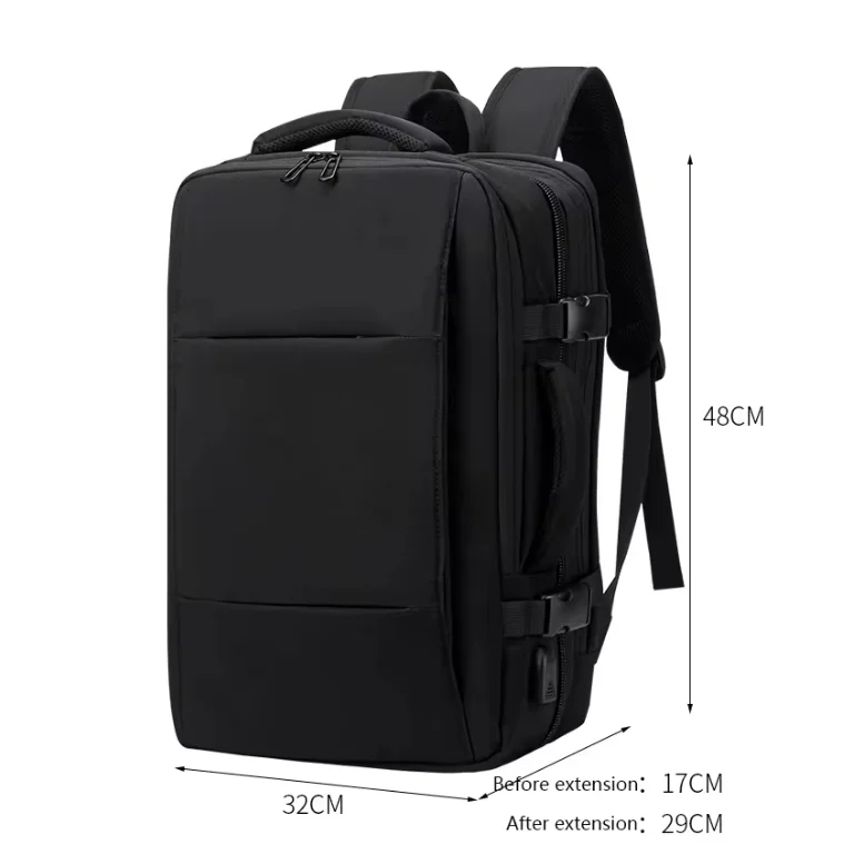 Mochila Viaje Backpack Waterproof with USB Charging Expandable Travel Luggage Trolley Laptop Backpack