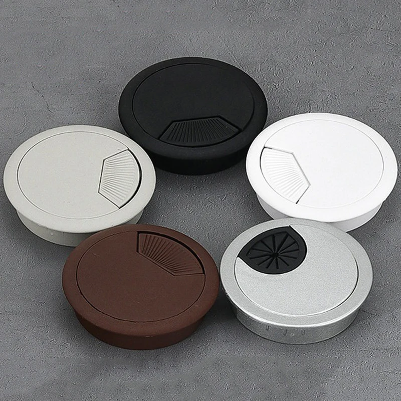 Hot Selling Plastic Round Wire Box Cable Management Box Conference Desk Table Cable Management Office Furniture Plastic Grommet