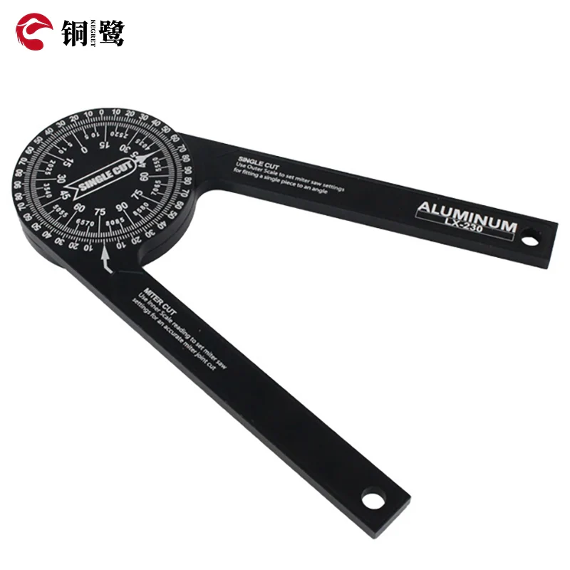 KEGRET Aluminium Woodworking 360 Angle Finder Inclinometer Miter Saw Dividing Angle Measuring Device Tool Miter Saw Protractor