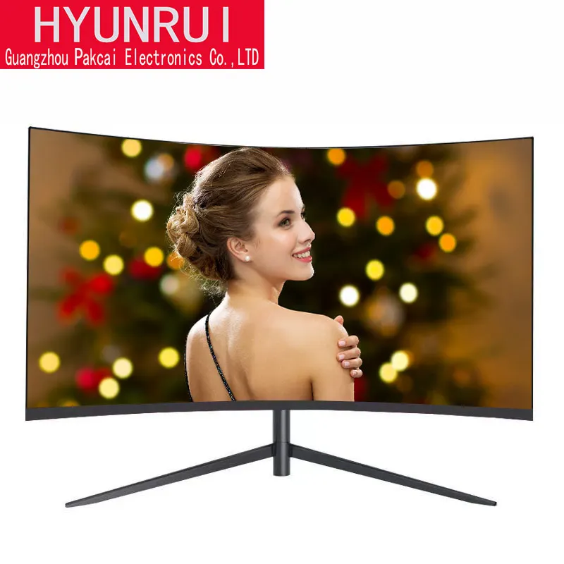 monitor 27 curved Factory Price 24 27 32 Flat Screen 144Hz VA-Panel 16:9 Frameless Wall Mount Curved Gaming Monitor 27