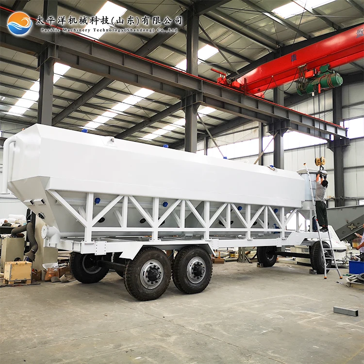 portable Bulk powder storage silo easy transportation welded container type mobile cement silos