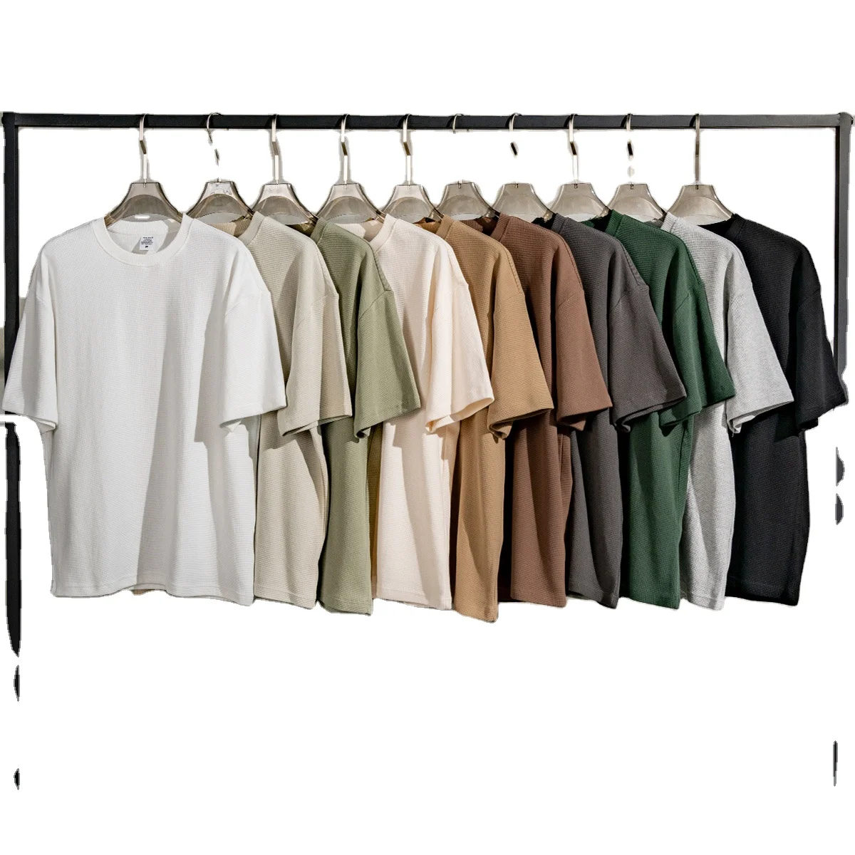 Manufacturer T-Shirts Custom HIgh Quality Heavyweight Walf Checks Men clothing Loose Fit Streetwear T-Shirts