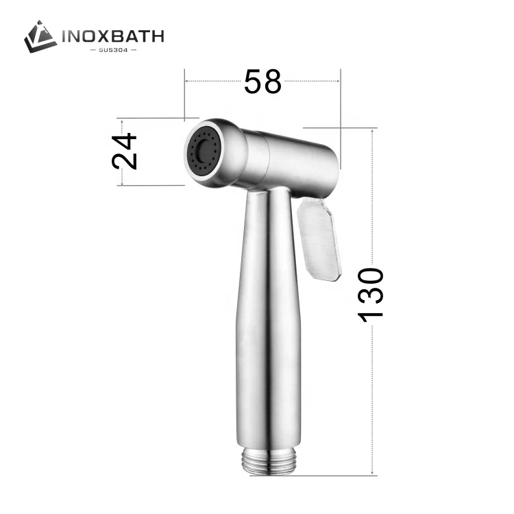 Stainless steel hand held bidet spray for toilet and baby cloth diaper sprayer shattaf set muslim shower