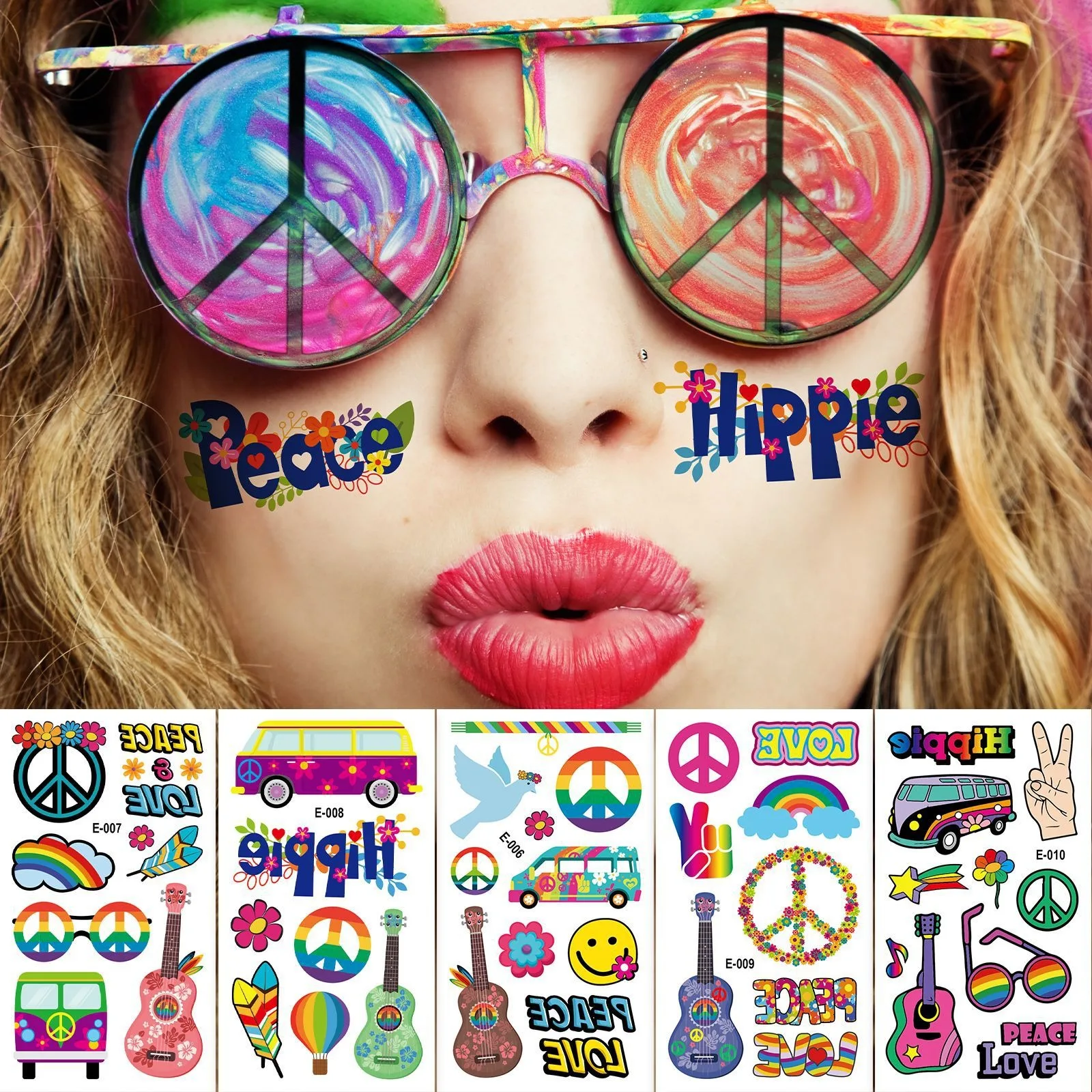 Custom cartoon natural skin safe tattoo stickers kid temporary party tattoo sticker for hippie girls and man