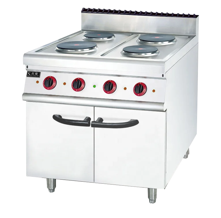 Professional manufacturer commercial kitchen equipment electric range with 4-hot plate industrial cooking stove for party