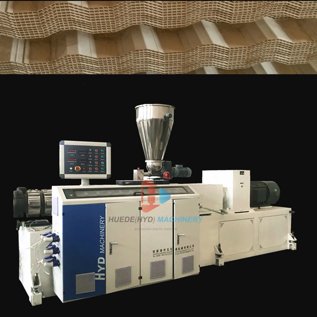 PVC Double Layer Hollow Wave Roof Tile Extruder Production Machine Line Manufacturer