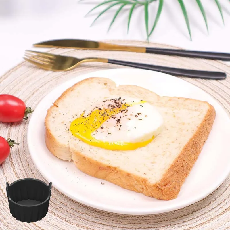 BPA-free Reusable Large Muffin Ramekins Air Fryer Egg Moulds Silicone Cake Mold Non-Stick Air Fryer Microwave Egg Poacher