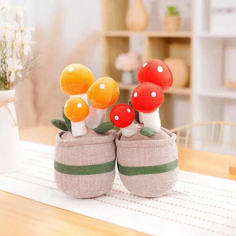 Wholesale Stuffed Soft Cute Lovely Cartoon Gift For Girls Children Plush Succulents Potted Plants Hand Bouquets Toy Doll Pillow