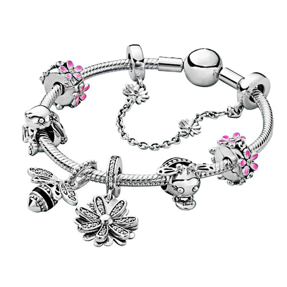 New 925 Sterling Silver Garden Charm Fits Bracelets