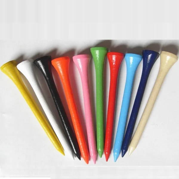 Красочные деревянные футболки для гольфа, деревянные футболки для гольфа для спорта