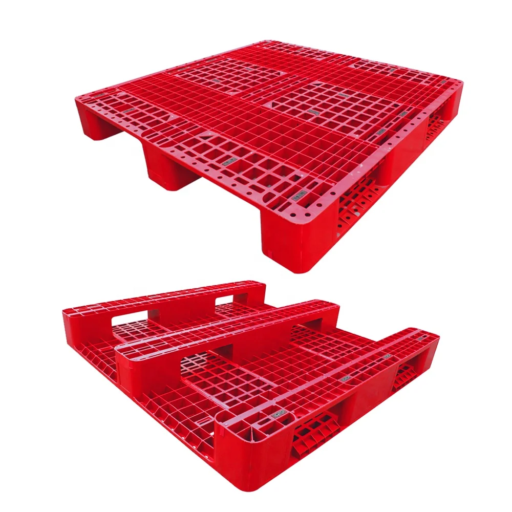 Steel inside 3 runners grid surface HDPE plastic pallet 1200x1200x160mm warehouse racking logistics use