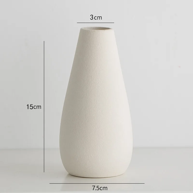 Nordic Ceramic Vase for Home Decor Dried Flower Arrangemet Decoration Accessories Office Desktop Living Room Flower Vase
