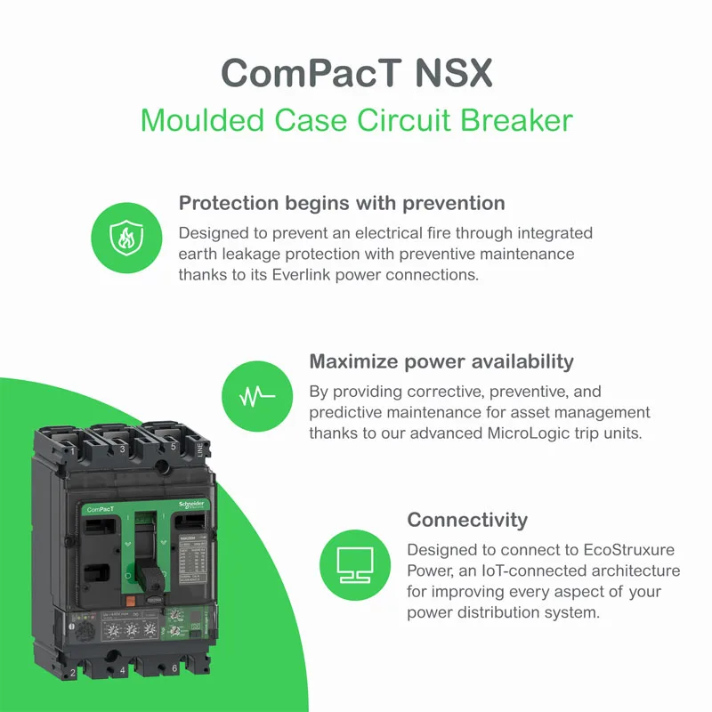 Schneiders оригинальные автоматические выключатели серии NSX160N TM125D 3P3D (3P) NSX LV430843