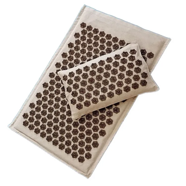 Натуральный кокосовый коврик для акупрессуры и подушка для облегчения боли в спине и шее и расслабления мышц