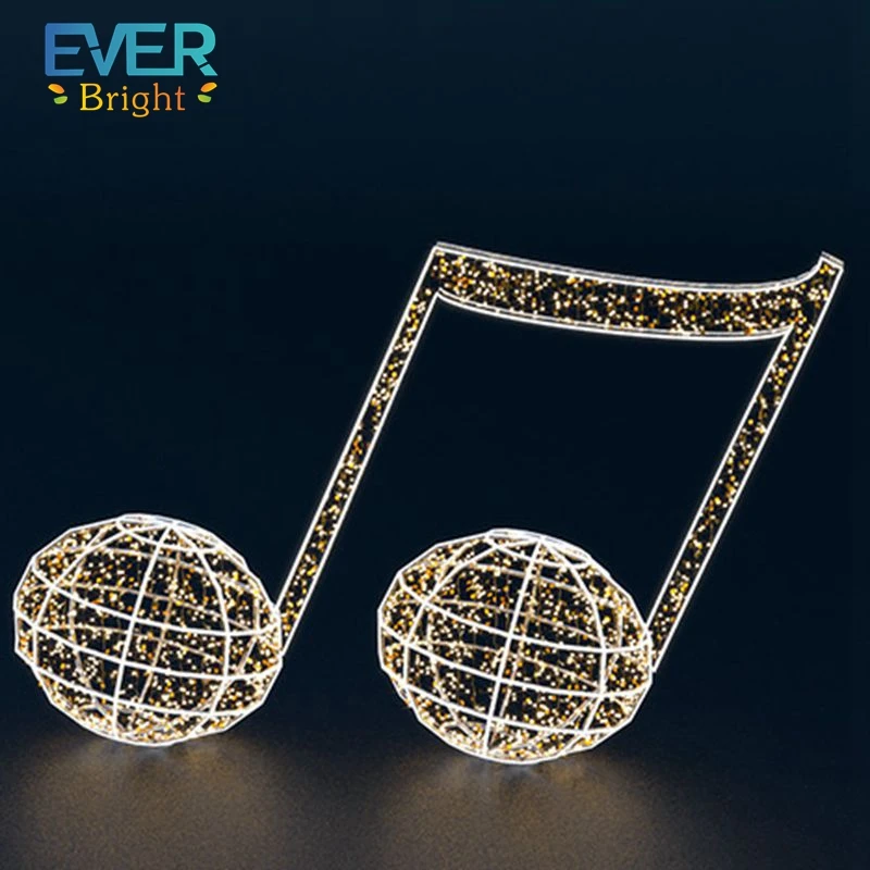 3D Christmas Motif LED Lighting Lamp PVC Musical Instrument Shape Landscape Decoration for Weddings and Halloween Parties