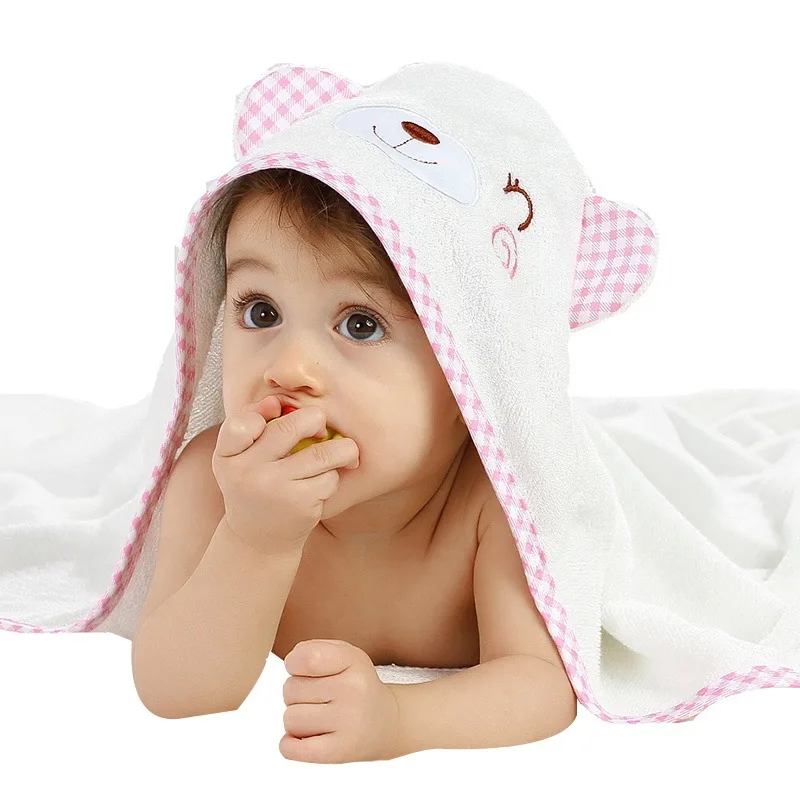 Amazon hot sell custom eco-friendly bamboo baby hooded bath towel