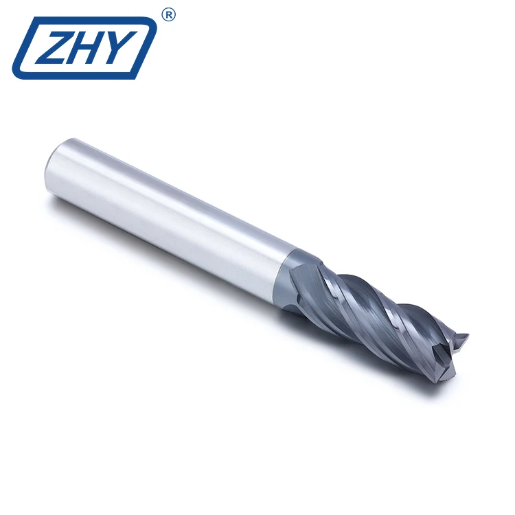 ZHY High Performance General Type Coated Flat Endmill HRC55 Square End Mills