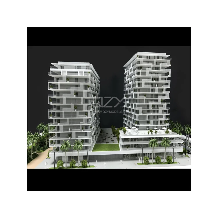 Durable 1:150 Showroom Architectural Model For MW 76-1 Project Realistic Style Model With 4000K Worm White