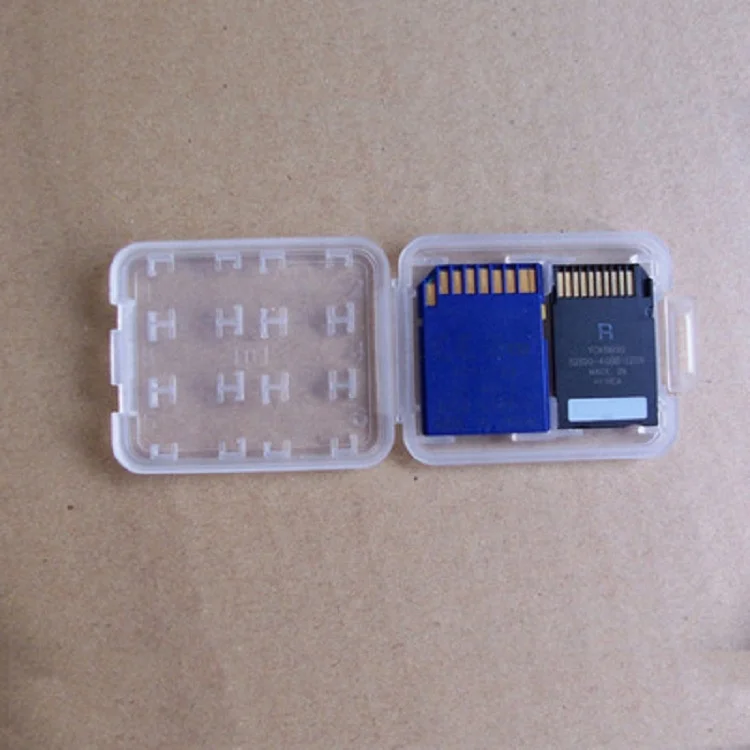 Пластиковый прозрачный чехол для карт памяти Micro SD SDHC TF
