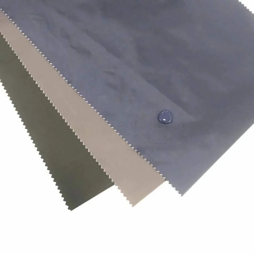 210T PU Milky Nylon Taffeta Fabric WR WP 1500mm For Garment Down Coat