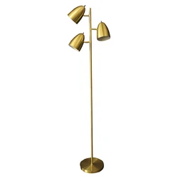 Chinese high quality three metal shade E27 floor stand reading lamp for living room