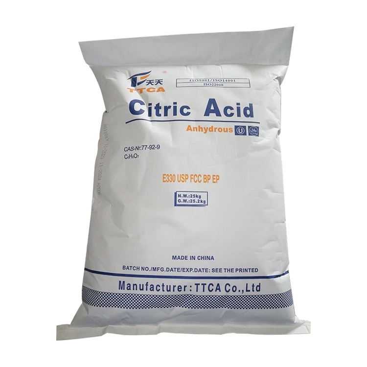 Food Grade Citric Acid anhydrous price Monohydrate citric acid