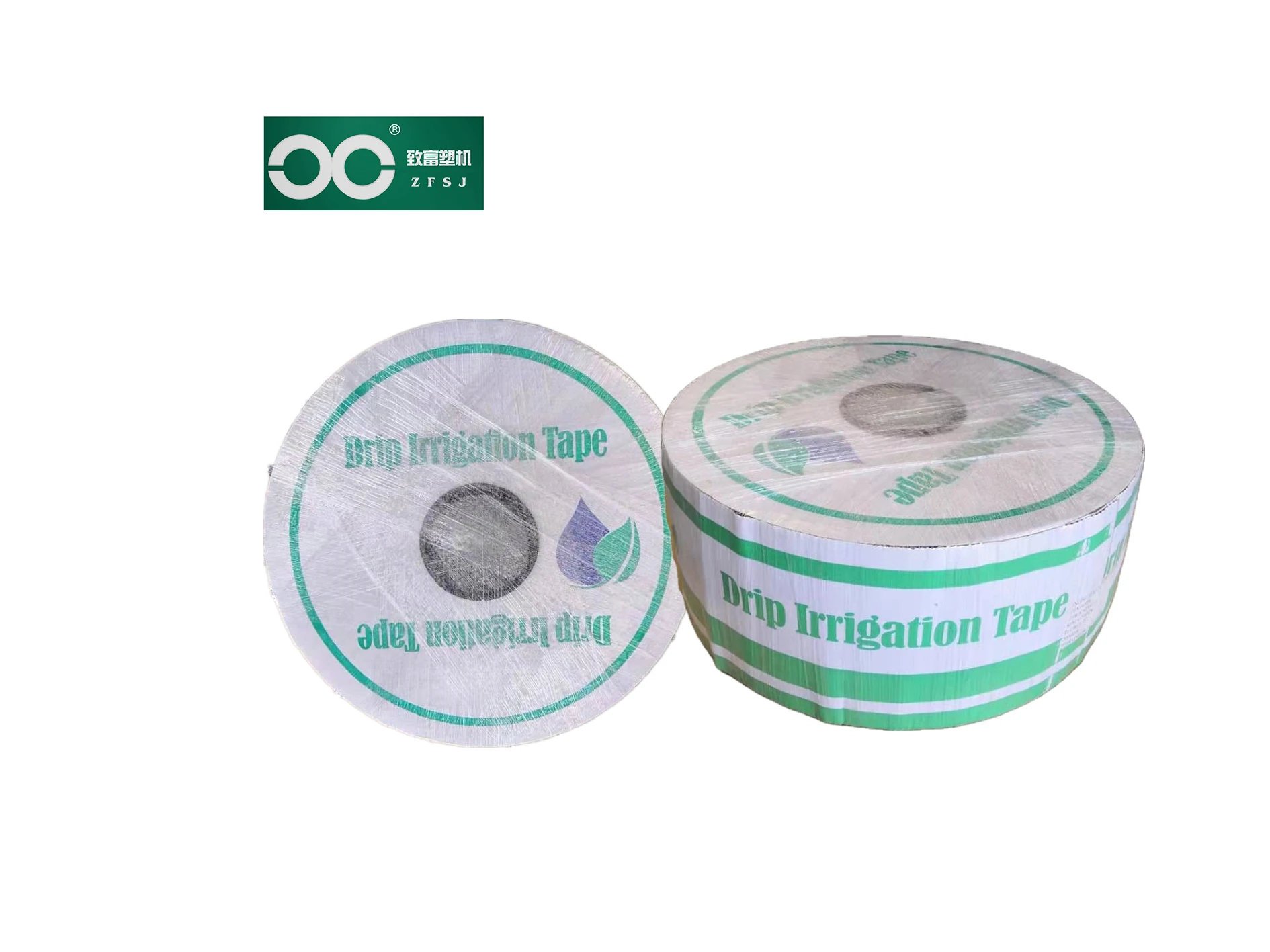 gardening water saving pe material dripping irrigation tape with flat dripers inside