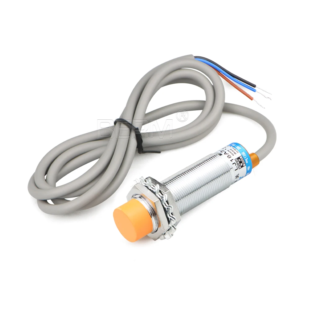 LJ18A3-8-Z/BX  Metal inductive proximity switch DC three-wire NPN normally open metal sensor. Dc 12 v24v36v