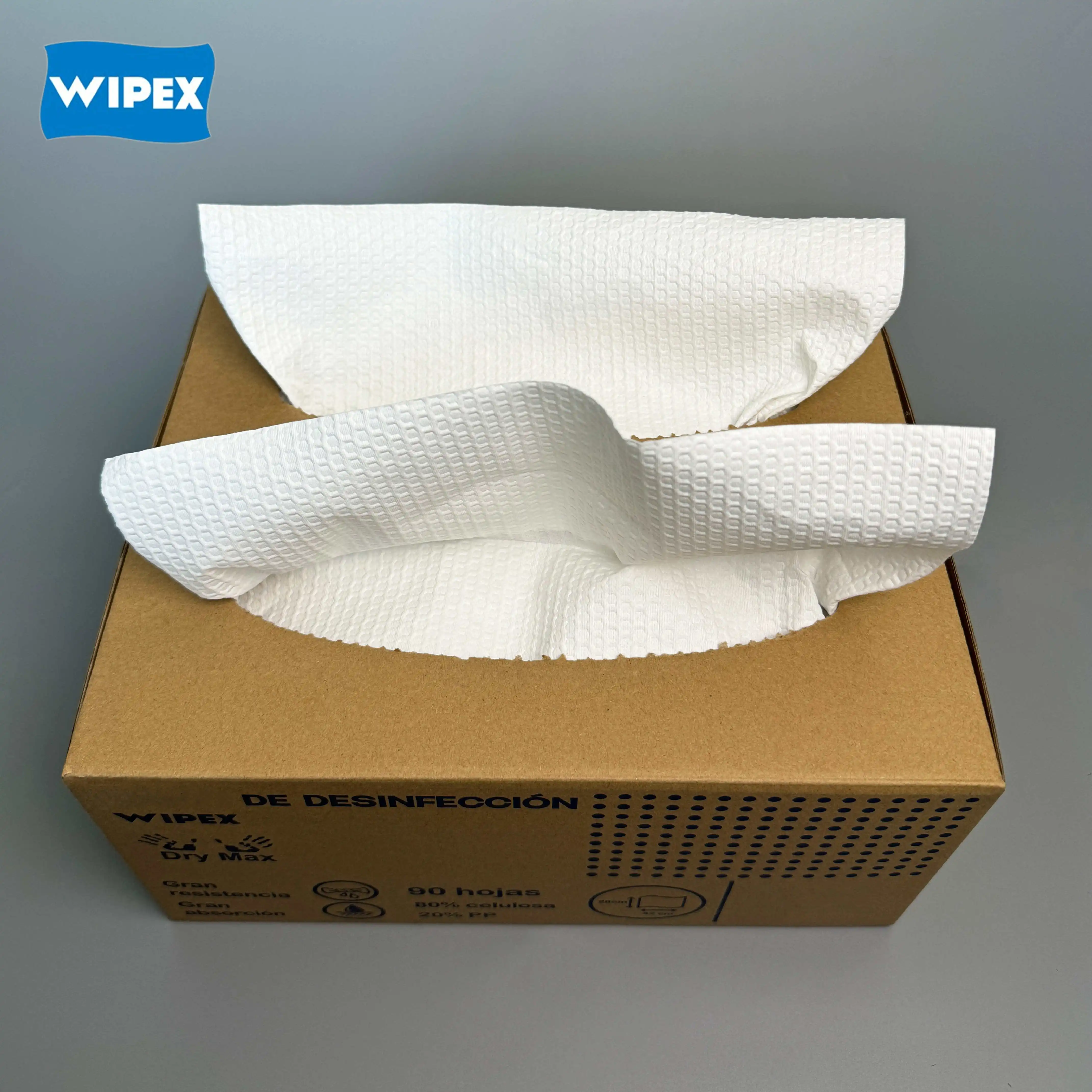 OEM 90pcs Lint Free Industrial Cleaning Dry Disposable Wipes Paper Sheets Heavy Duty Shop Towels In Box