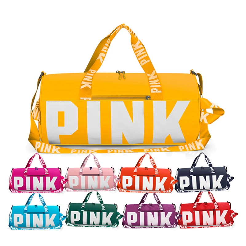wholesale custom canvas pink spinnanight overnight over spend da the a one night bags  ladies duffle custom logo for women