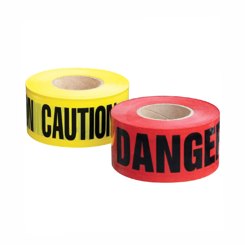 MANCAI Custom Printed Caution Danger Warning Tape Pe Warning Danger Tape Yellow Non Adhesive Barricade Caution Tape