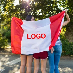 Hot Sale Custom Printing Sublimation National Country Flag Canada Toronto Maple Leaf Blue White Black Yellow Red St George Flags