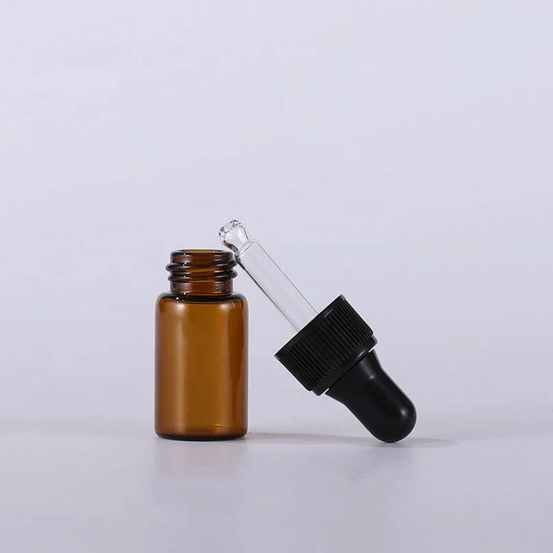 Glass Dropper Bottle Pipette Jars for Cosmetics Essential Oil Perfume Bottles 1ml 2ml 3ml 5ml Amber Personal Care Available