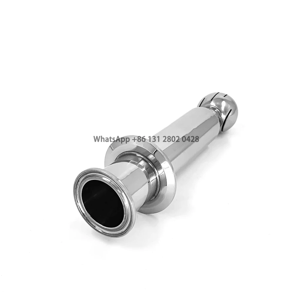 Stainless steel inner wire cleaning ball rotating nozzle 304/316L sanitary grade quick installation ball head nozzle flushing