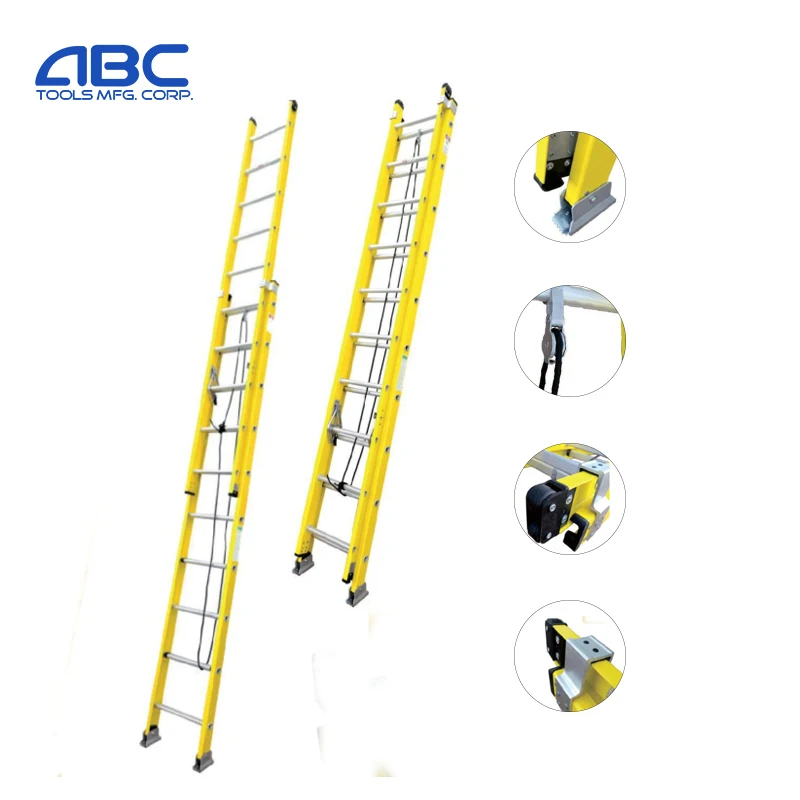 Escalera telescomica de fibra vidrio escada extensiva escalera con