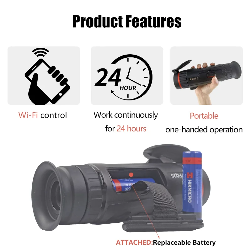Hikmicro FH FQ thermal imaging monoculaire night vision infrared thermographic thermal imaging camera