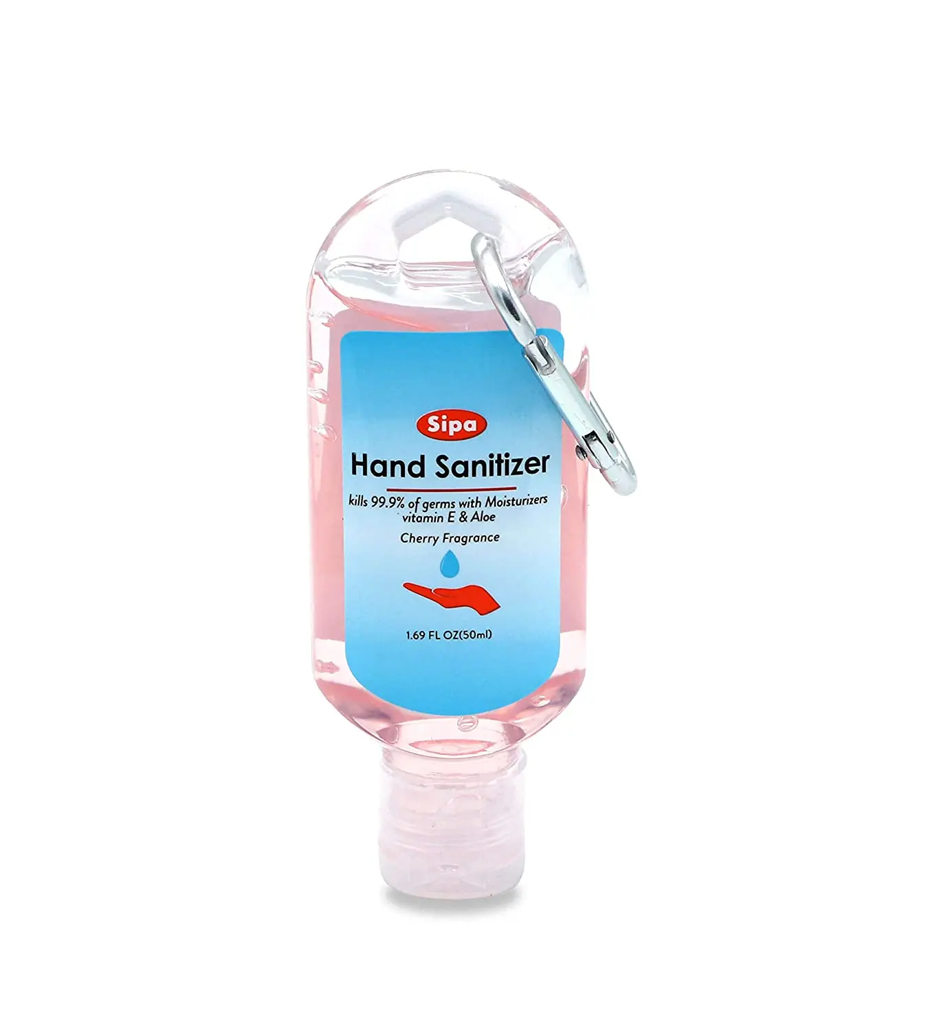 1.69oz Travel Size Portable Moisturizing keychain Hand Sanitizer for School