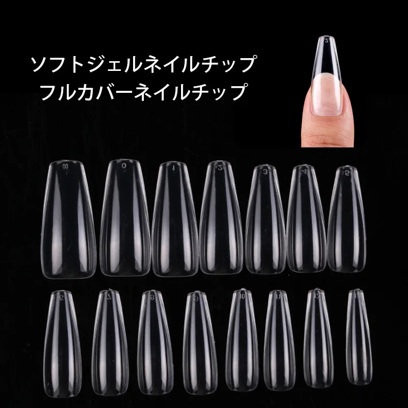 TSZS 240Pcs Soft Gel Fake Nail Tips Professional Full Cover Tips Soak Off Nail Extensions Medium Coffin Clear Press on Nails