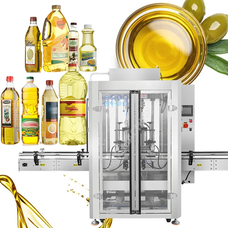 Customized rapeseed olive edible oil filling machine Fully automatic plastic bottle palm peanut oil filling machine