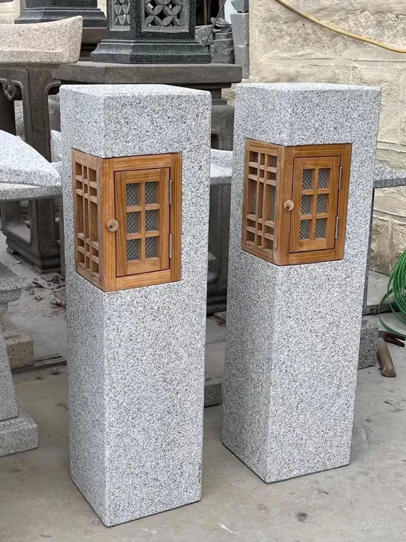 Резные садовые гранитные японские фонари для наружного