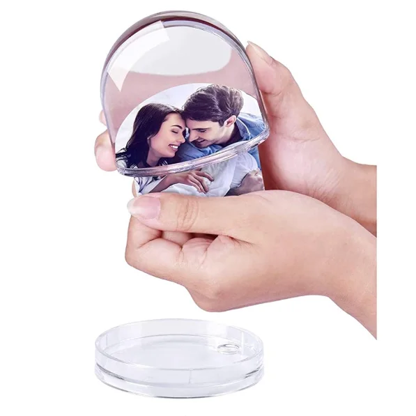 Christmas colorful open hot sexy girl photo or photo picture frame plastic dome water snow globe