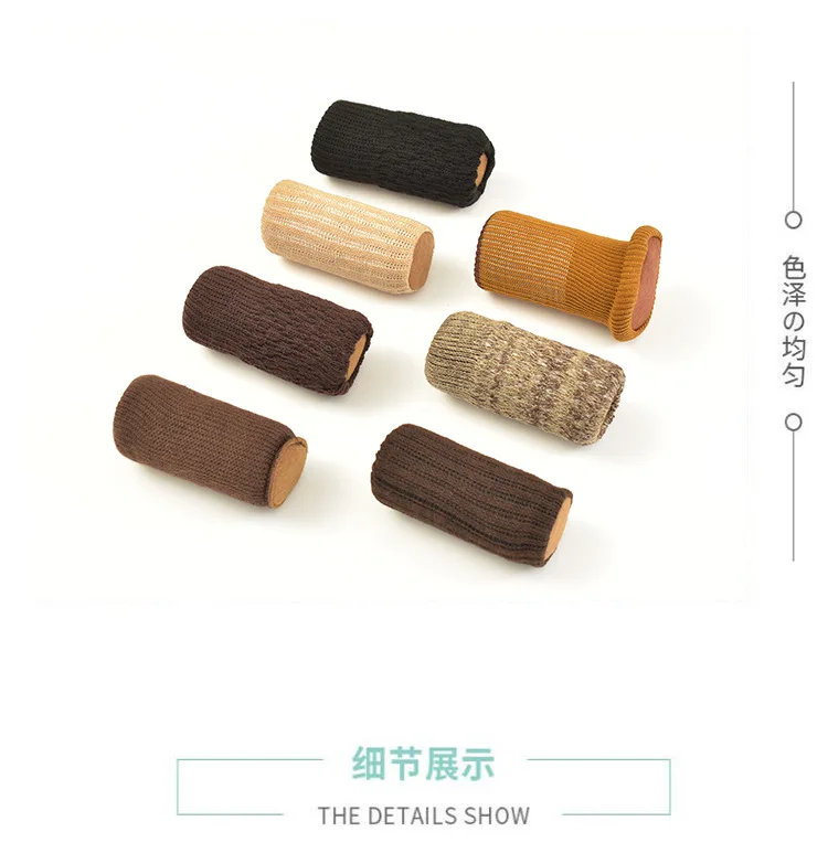24Pcs /Set Floor Protection Chair Foot Pad Wool Furniture Cover / Table Leg Socks