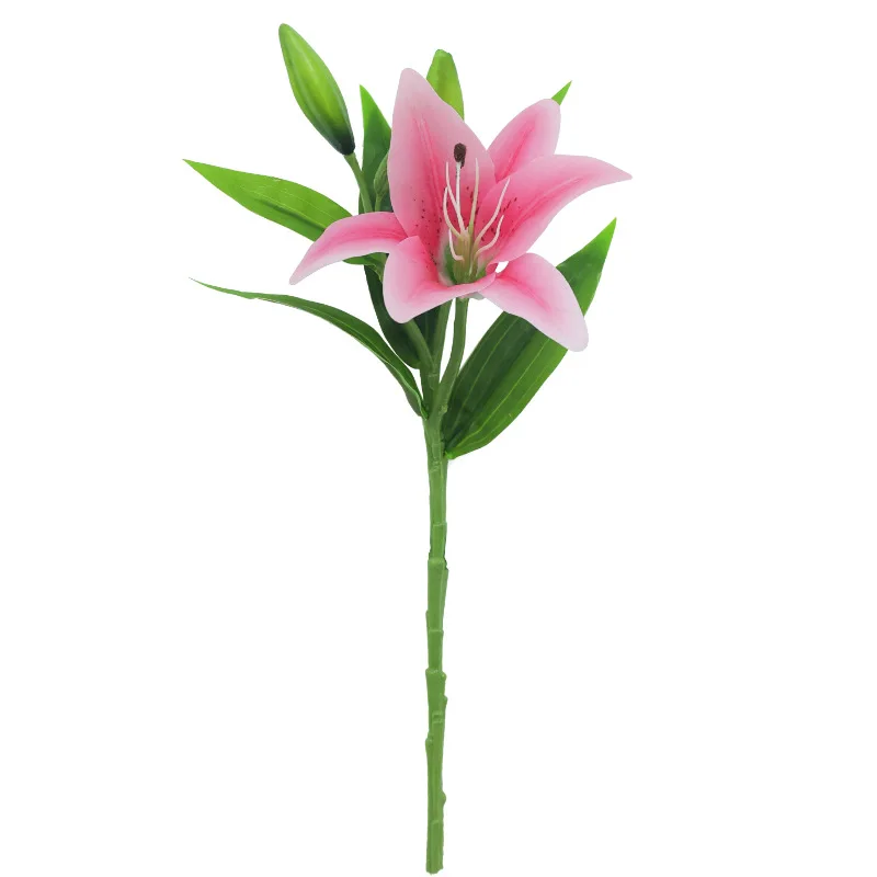 JDA0006 Wedding Home Decor Amazon greenish lily flower  Artificial Lily Bouquet Wholesale Wedding Flowers Artificial Flowers
