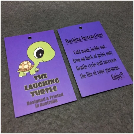 Customized print clothing hang tag paperboard garment swing hanging tag hand tags