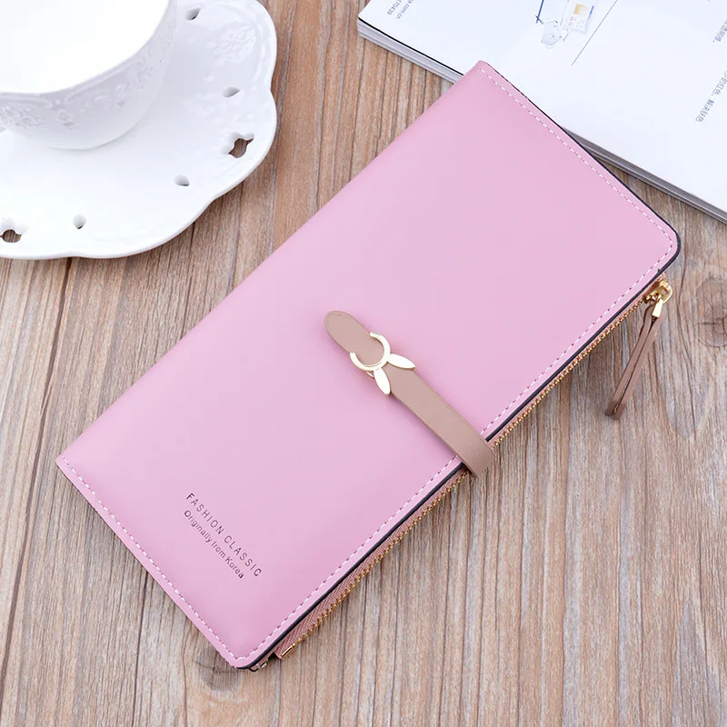 New arrival trend Fashion Zipper Buckle Multifunctional Long Clutch Purse Coin Slim Wallet
